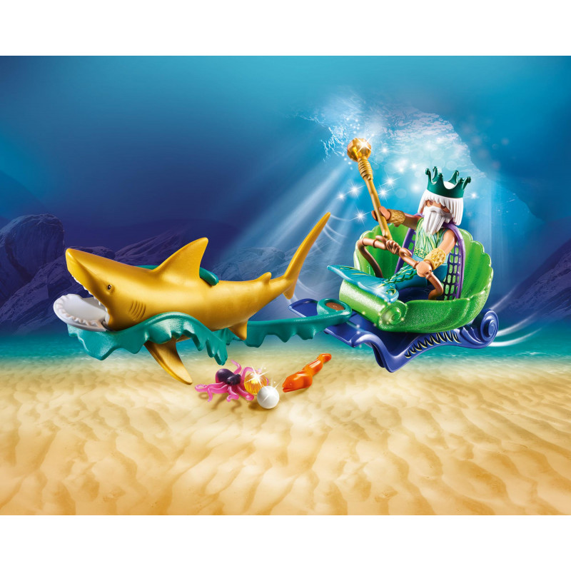 Playmobil King of the Sea with Shark Carriage (70097)