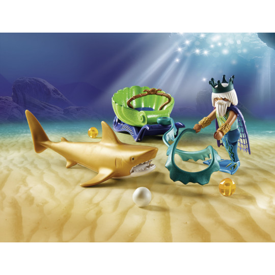 Playmobil King of the Sea with Shark Carriage (70097)