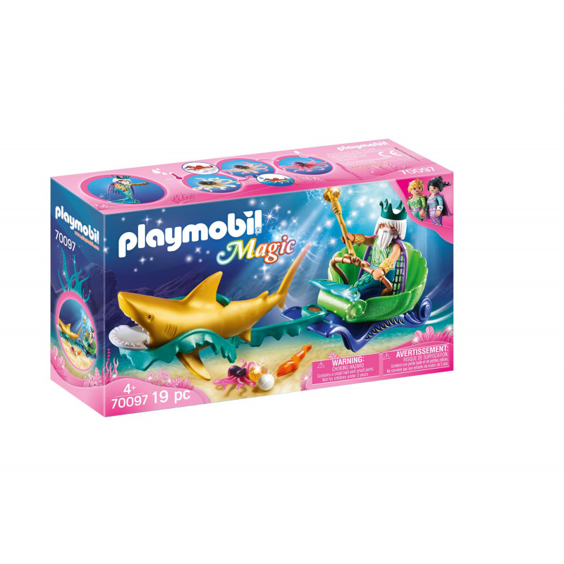 Playmobil King of the Sea with Shark Carriage (70097)