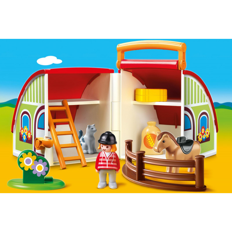 Playmobil Αχυρώνας-Βαλιτσάκι 1.2.3(70180)