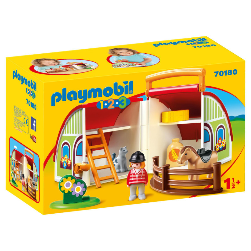 Playmobil Αχυρώνας-Βαλιτσάκι 1.2.3(70180)