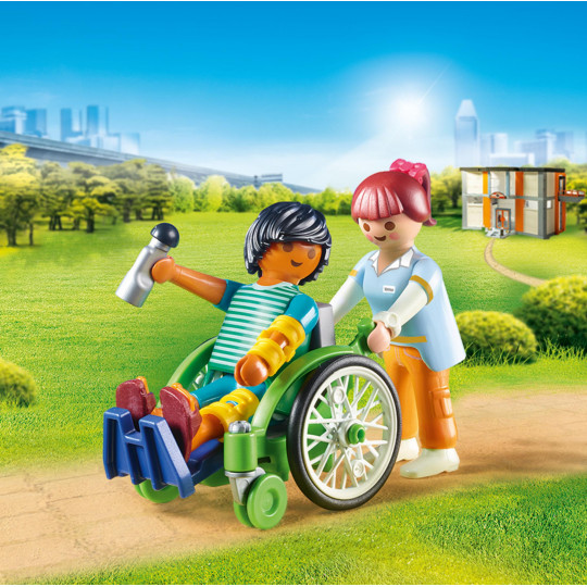 Playmobil Ασθενής με καροτσάκι(70193)