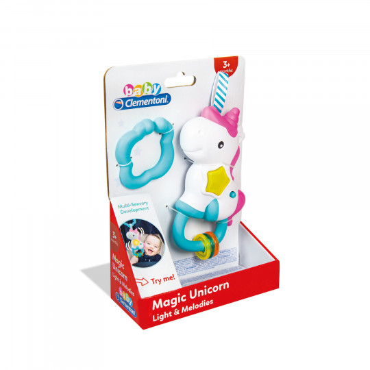 Baby Clementoni Baby Rattle Magic Unicorn Light And Melodies For 3+ Months(1000-17333)