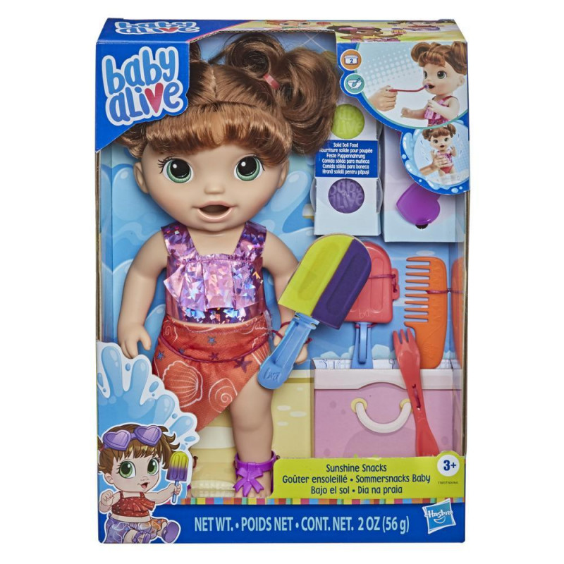 Baby Alive Sunshine Snacks Brown Hair (F1681)