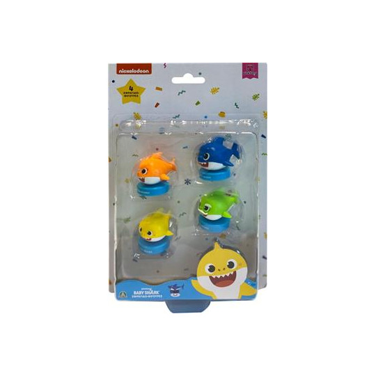 Baby Shark Φιγούρες-Σφραγίδες 4Pack-3 Σχέδια(BAH07000)