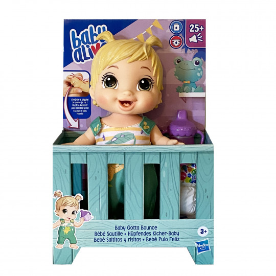 Baby Alive Baby Gotta Bounce, Frog, Blonde Hair (E9427)