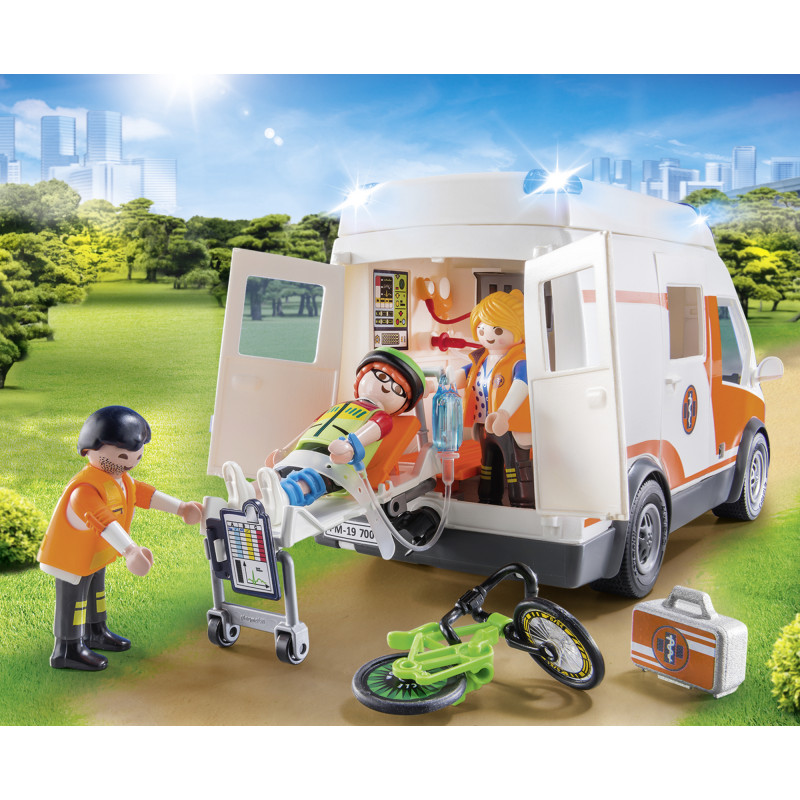 Playmobil Ασθενοφόρο με Διασώστες(70049)