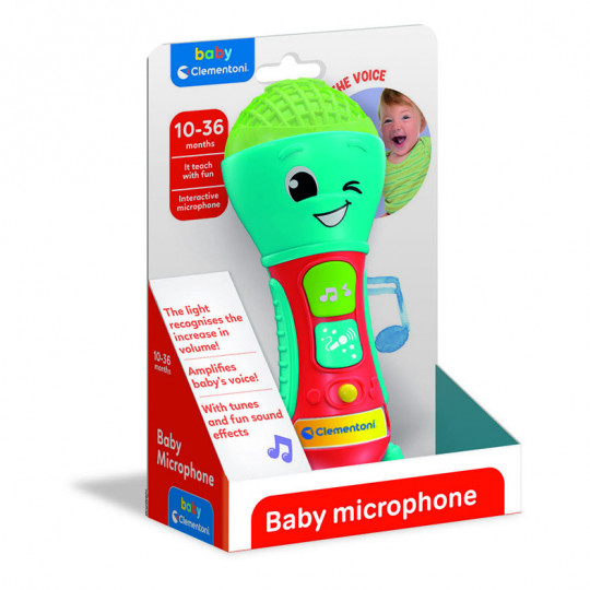 Baby Clementoni Baby Toddler Toy Baby Microphone For 10-36 Months(1000-17181)