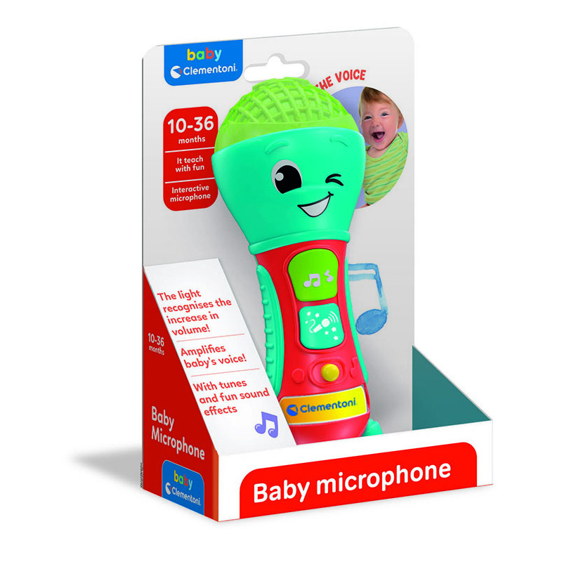 Baby Clementoni Baby Toddler Toy Baby Microphone For 10-36 Months(1000-17181)