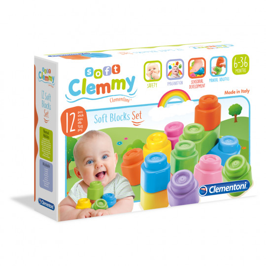 Soft Clemmy Baby Toddler Soft Premium Blocks 12 pcs For 6-36 Months(1033-14706)