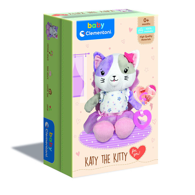 Baby Clementoni For You Newborn Baby Plush Katy The Kitty For 0+ Months(1000-17420)