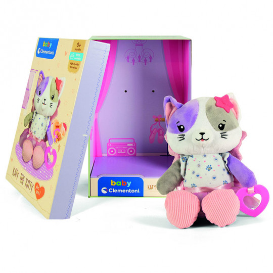 Baby Clementoni For You Newborn Baby Plush Katy The Kitty For 0+ Months(1000-17420)