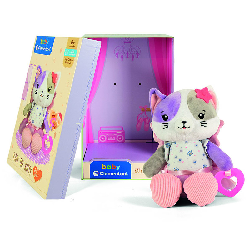 Baby Clementoni For You Newborn Baby Plush Katy The Kitty For 0+ Months(1000-17420)