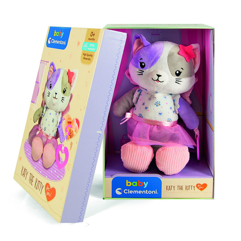 Baby Clementoni For You Newborn Baby Plush Katy The Kitty For 0+ Months(1000-17420)