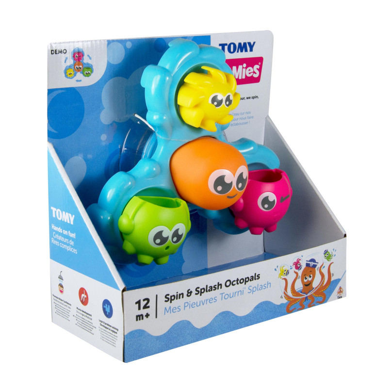 Tomy Toomies Baby Toddler Bath Toy Spin And Splash Octopals For 12+ Months(1000-72820)