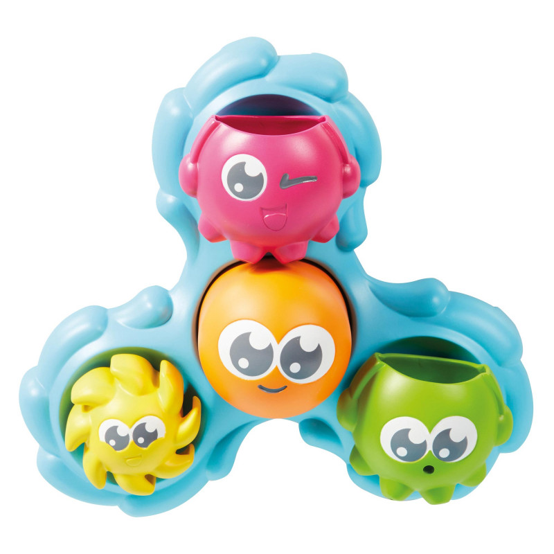 Tomy Toomies Baby Toddler Bath Toy Spin And Splash Octopals For 12+ Months(1000-72820)