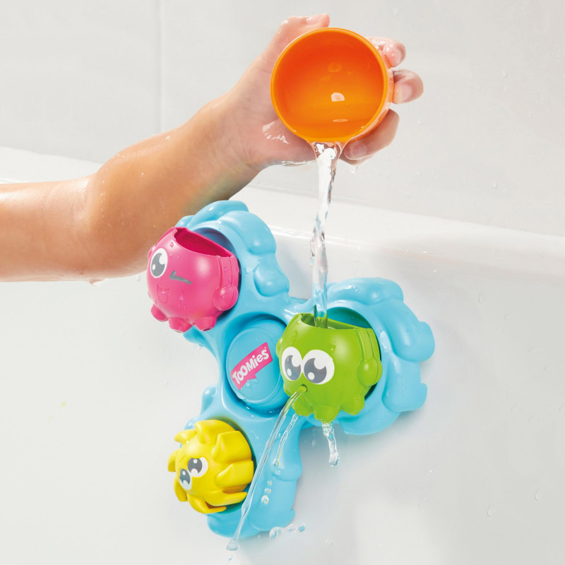 Tomy Toomies Baby Toddler Bath Toy Spin And Splash Octopals For 12+ Months(1000-72820)