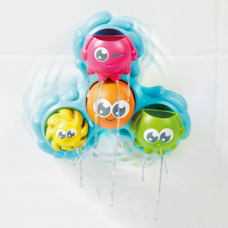 Tomy Toomies Baby Toddler Bath Toy Spin And Splash Octopals For 12+ Months(1000-72820)