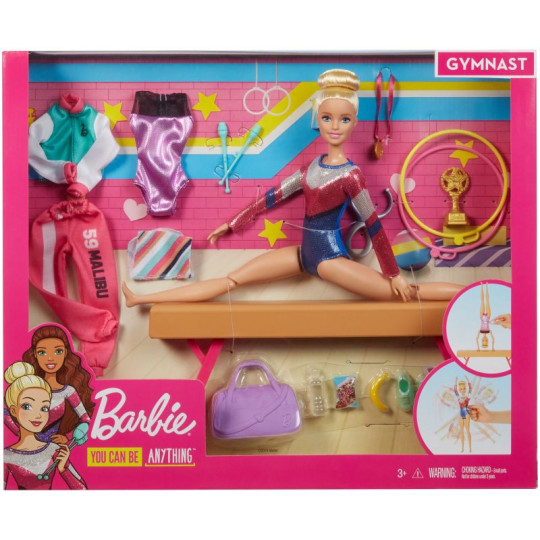 Barbie Gymnast Playset,Dolls With Accessories (GJM72)