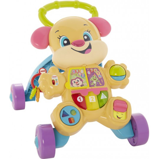 Fisher Price Laugh &amp; Learn Εκπαιδευτική Στράτα Ροζ Σκυλάκι Smart Stages (FTC68)