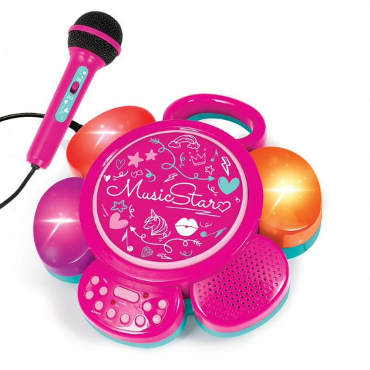 Music Star Karaoke With Light-Up Base And 2 Build-In Melodies For Ages 3+(7510-56902)