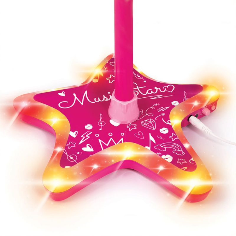 Music Star Karaoke Microphone with Light-Up Base For Ages 3+(7510-56903)