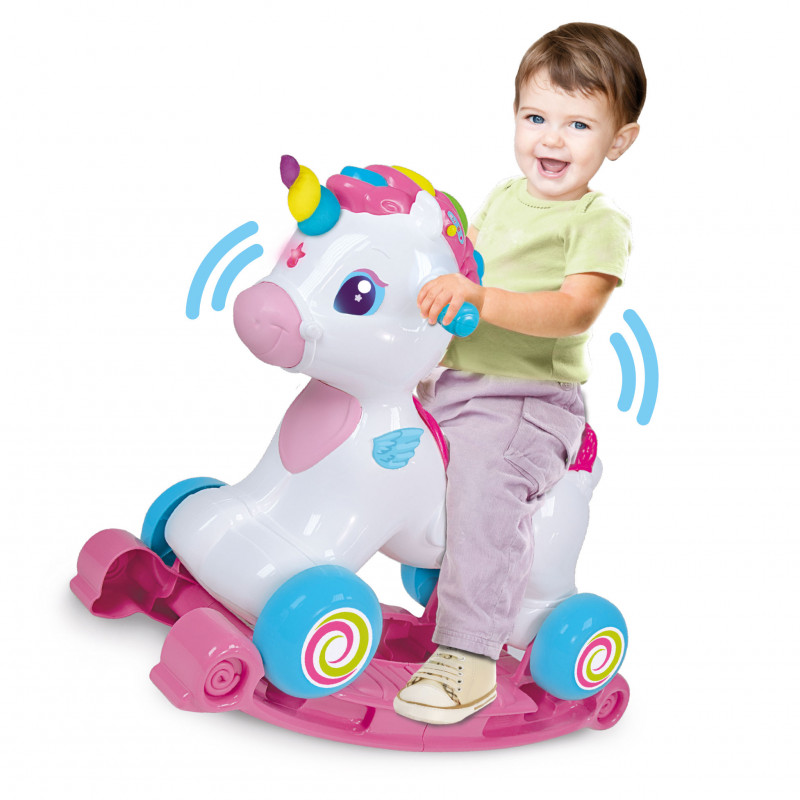 Baby Clementoni Educational Baby Toddler Toy Unicorn Ride On 3 In 1 For 12-36 Months(1000-63370)