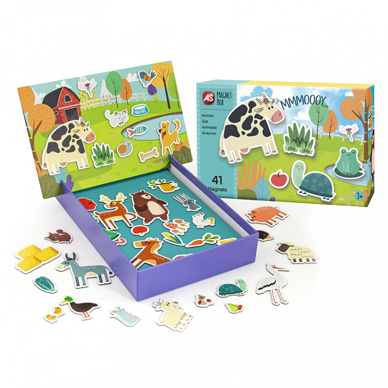 AS Magnet Box Animals 41 Educational Paper Magnets For Ages 3+(1029-64036)