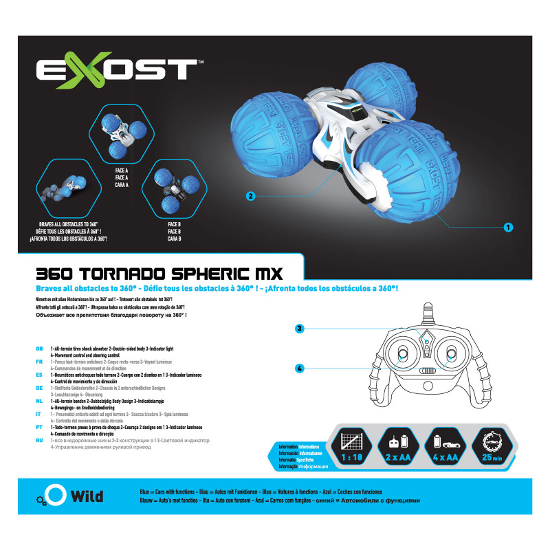 Exost 360 Tornado Spheric MX Remote Control Car With (7530-20254)