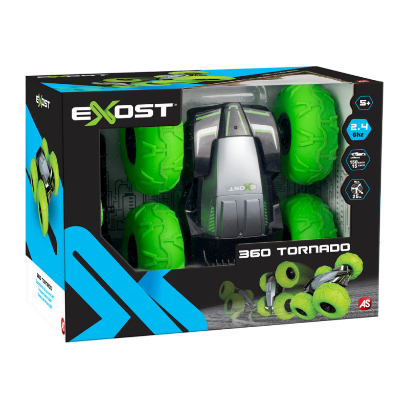 Exost 360 Tornado Remote Control Car - Green With Easter Candle(7530-20261)