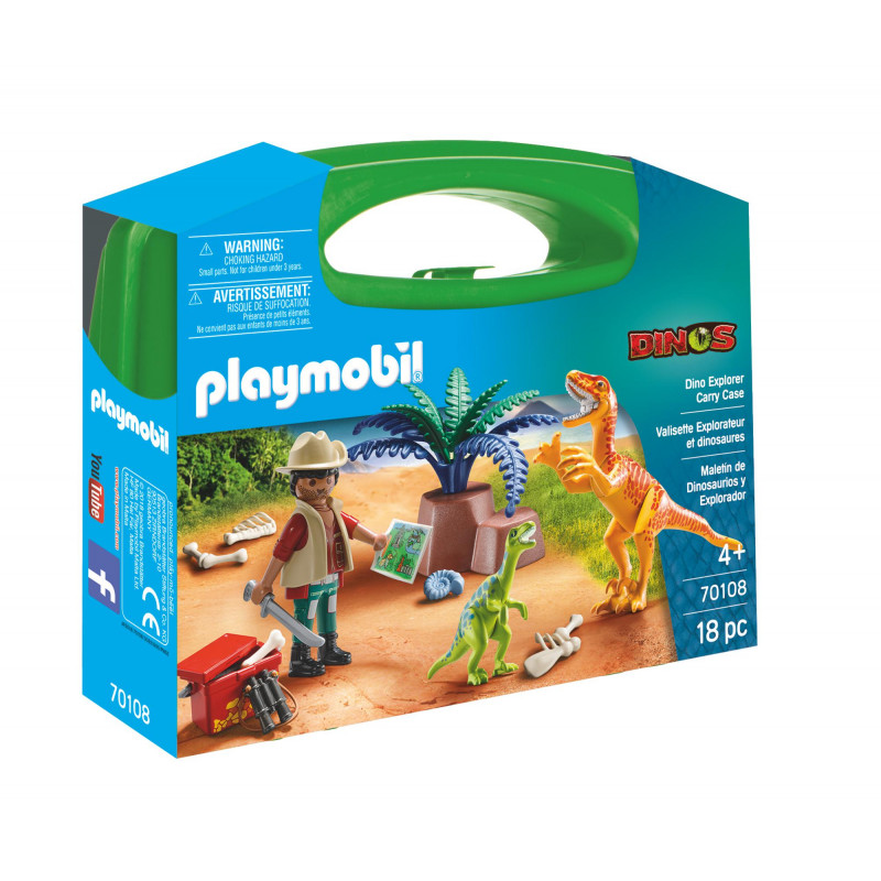 Playmobil Maxi Βαλιτσάκι Εξερευνητής και δεινόσαυροι(70108)