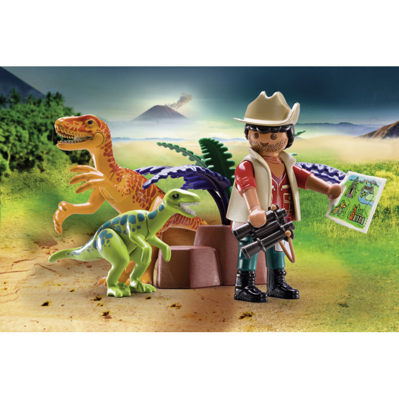 Playmobil Maxi Βαλιτσάκι Εξερευνητής και δεινόσαυροι(70108)