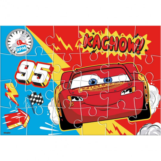 Παζλ Χρωματισμού 2 Όψεων 24Τμx. Disney Cars με 3 Σελίδες Χρωματισμού 41x28εκ. Luna Toys