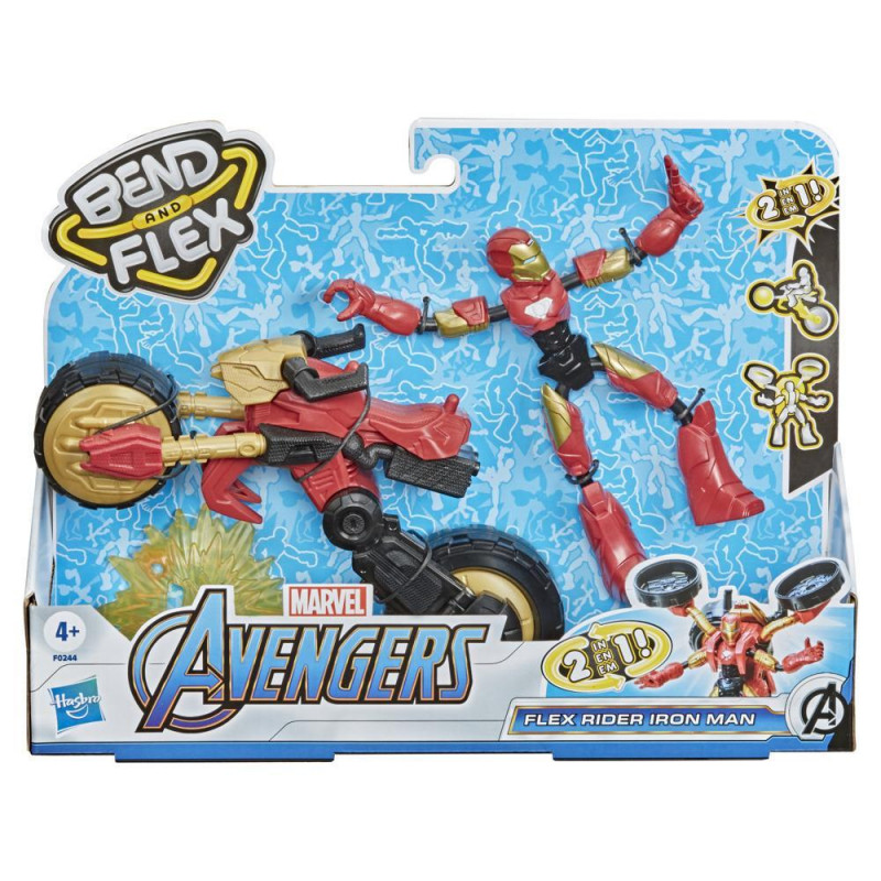 Avengers Bend And Flex Flex Rider Iron Man (F0244)