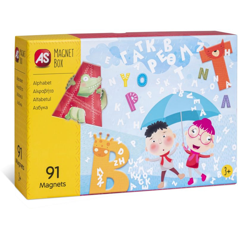 AS Magnet Box Alphabet 91 Educational Paper Magnets For Ages 3+(1029-64033)