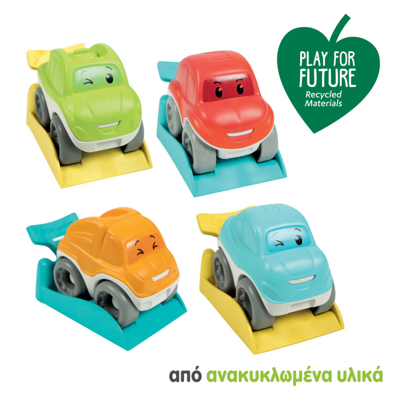 Baby Clementoni Play For Future Baby Toddler Toy Fun Eco Tumble Cars For 10+ Months(1000-17429)