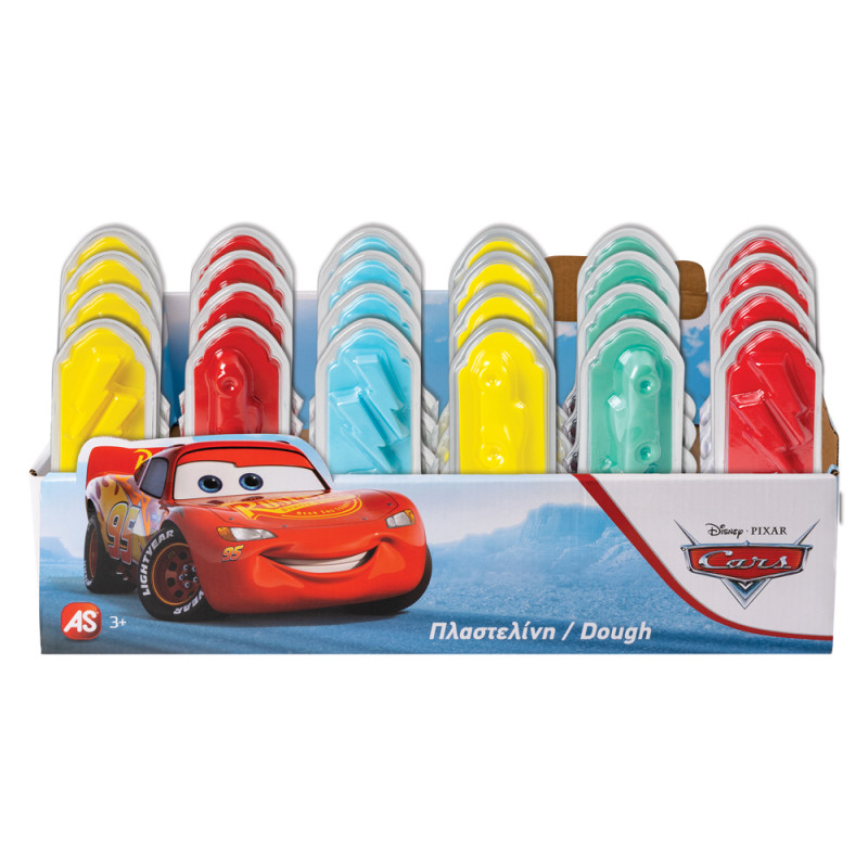 AS Πλαστελίνη Disney Cars Βαζάκι Με 2 Χρώματα Και Καπάκι Καλουπάκι 3D Αναδιπλούμενο 100gr(1045-03542)