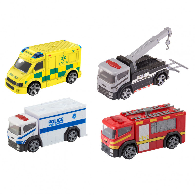 Teamsterz Street Kingz Emergency Trucks Die-Cast Venhicles For Ages 3+(7535-16450)