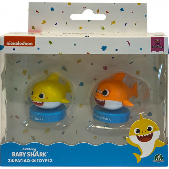 Baby Shark Φιγούρες-Σφραγίδες 2Pack - 4 Σχέδια(BAH06000)