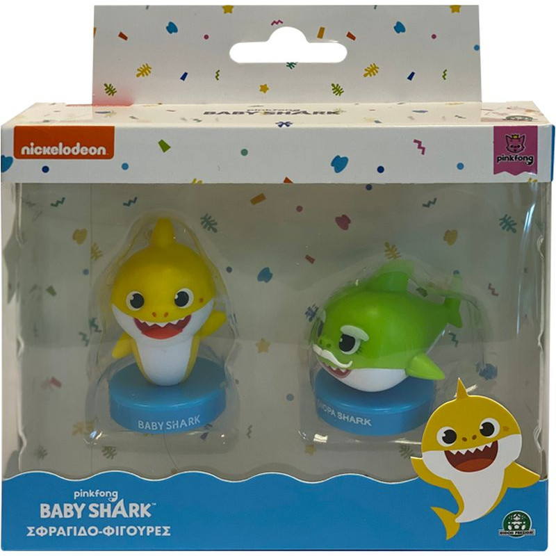 Baby Shark Φιγούρες-Σφραγίδες 2Pack - 4 Σχέδια(BAH06000)