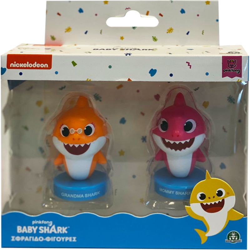 Baby Shark Figures-Stamps 2Pack - 4 Drawings(BAH06000)