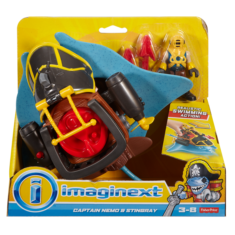 Imaginext Πειρατικό Καράβι Πλοιάριο-Πλάσματα Βυθού Με Φιγούρα(DHH64-DTH43)