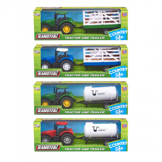 Teamsterz Tractor and Trailer For Ages 3+(7535-72300)