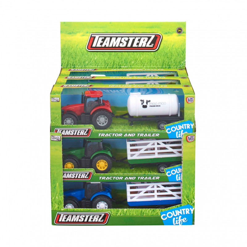 Teamsterz Tractor and Trailer For Ages 3+(7535-72300)