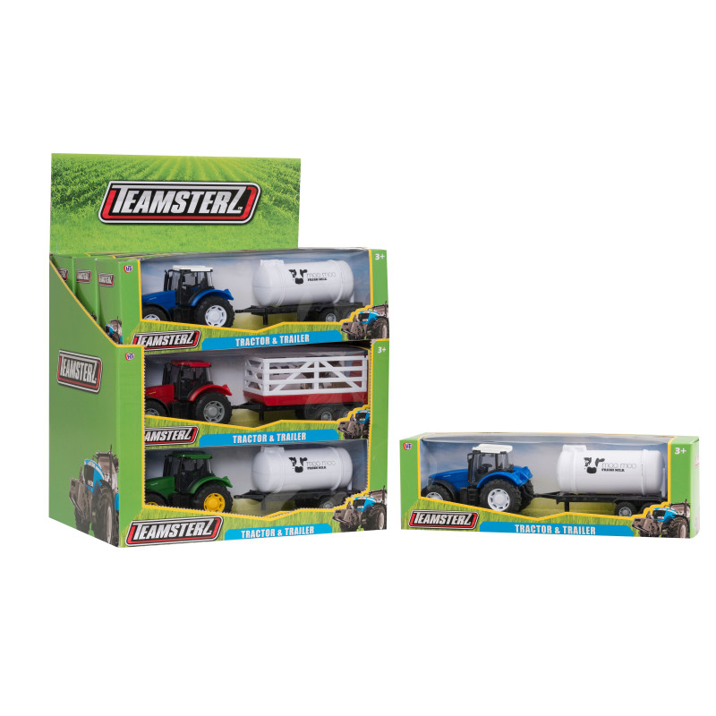 Teamsterz Tractor and Trailer For Ages 3+(7535-72300)