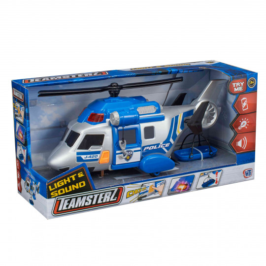 Teamsterz Light and Sound Police Rescue  Helicopter For Ages 3+ (7535-17123)