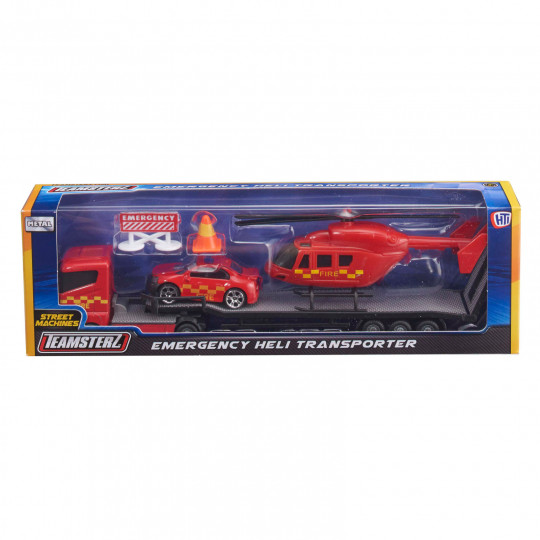 Teamsterz Emergency Heli Transporter Set with Die-Cast Vehicles For Ages 3+(7535-73618)