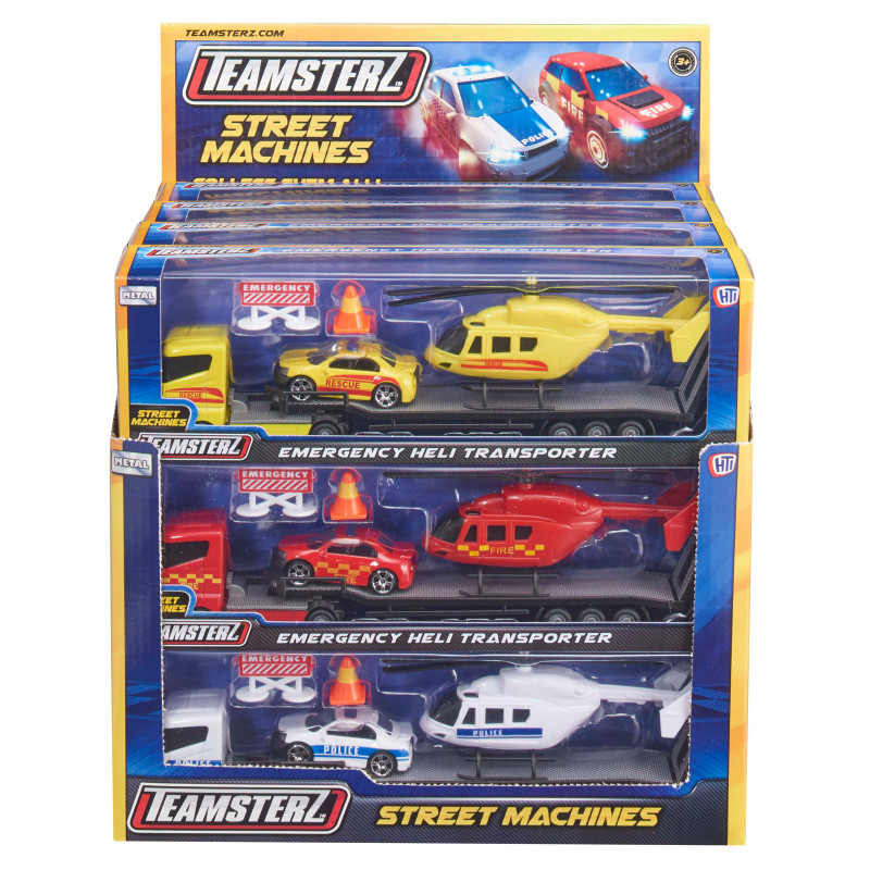 Teamsterz Emergency Heli Transporter Set with Die-Cast Vehicles For Ages 3+(7535-73618)