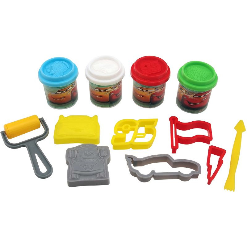 AS Dough Bucket With 4 Pots - 3D Caps And 8 Tools 200gr For Ages 3+(1045-03550)