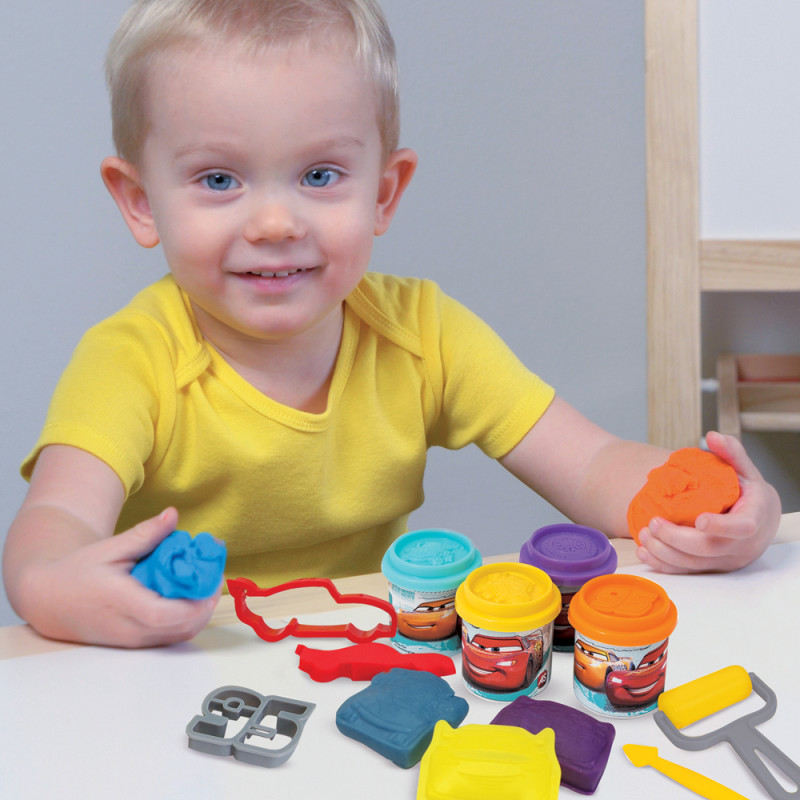 AS Dough Bucket With 4 Pots - 3D Caps And 8 Tools 200gr For Ages 3+(1045-03550)